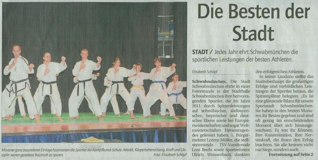 Sportlerehrung des TSV Schwabmnchen 2012