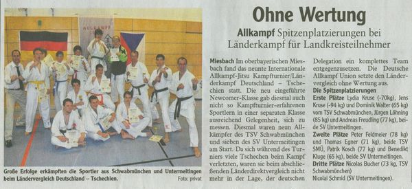 9. Internationales Allkampf  Jitsu Kampfturnier