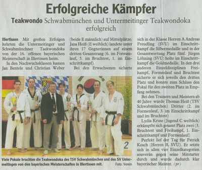 Taekwondomeisterschaft in Illertissen