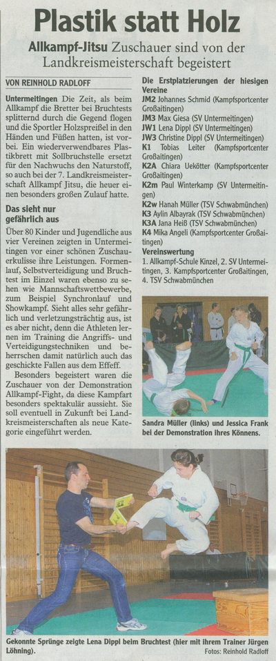 7. Landkreismeisterschaft im Allkampf-Jitsu