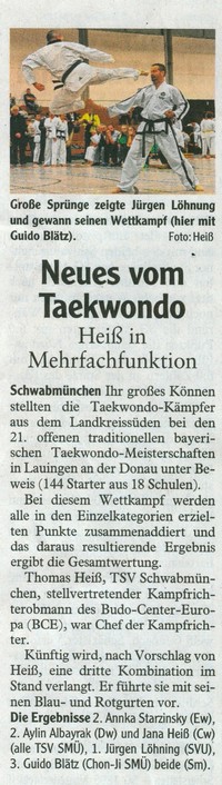 Taekwondomeisterschaft Lauingen 2015